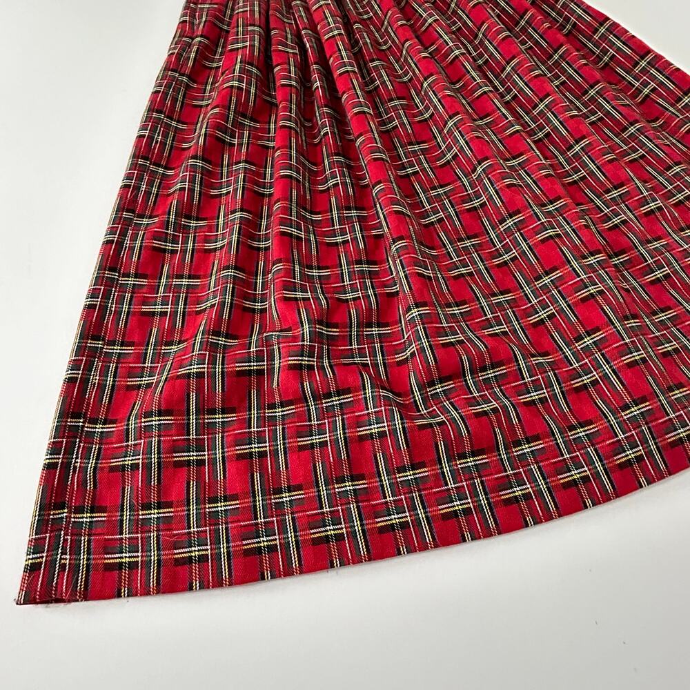 VTG Susan Bristol Plaid Tartan Skirt 80s High Waist Holiday Christmas Small USA - Picture 2 of 9